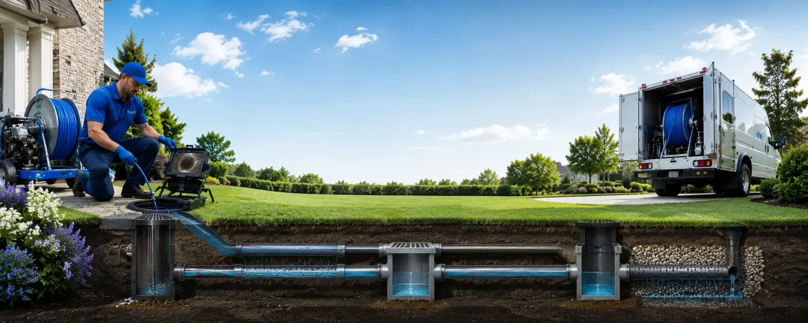 Outdoor drain cleaning information for Holmdel, NJ